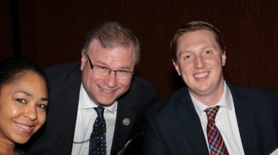 National AAJ representative Deane Hagan with Daniel Rosner and Christopher Weidman.? Photo